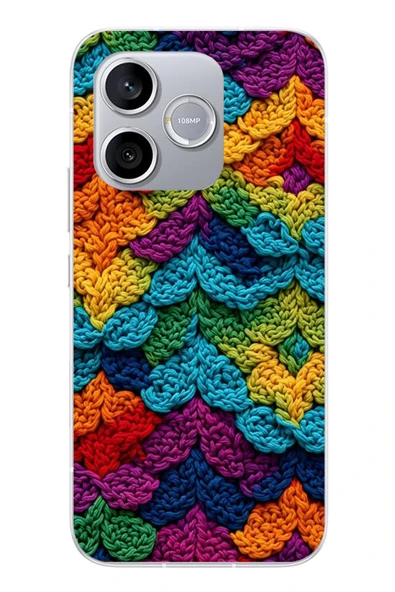 Le Balvo Honor 600 Lite Uyumlu Renkli Örgüler Baskılı Silikon Kılıf ürün görseli 1