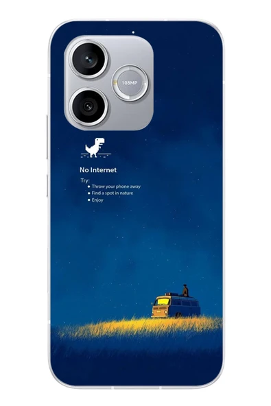 Le Balvo Honor 600 Lite Uyumlu İnternet Yok Baskılı Silikon Kılıf ürün görseli 1