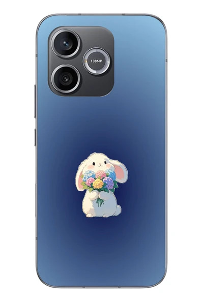 Le Balvo Honor 600 Uyumlu Çiçekli Tavşan Baskılı Silikon Kılıf ürün görseli 1
