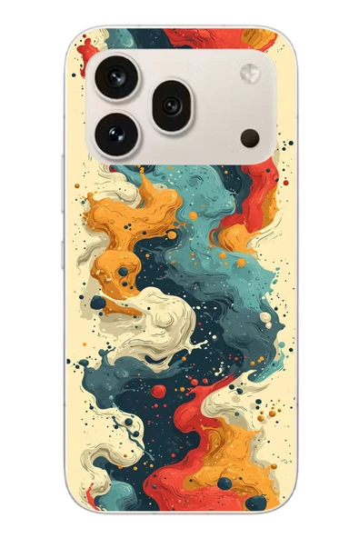 Le Balvo Honor 600 Pro Uyumlu Ahenkli Boya İzleri Baskılı Silikon Kılıf ürün görseli 1
