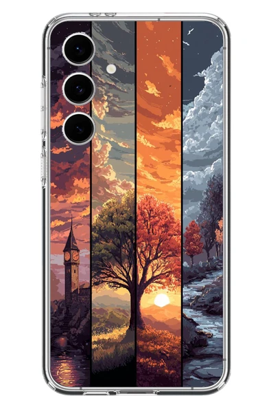 Le Balvo Samsung Galaxy S24 FE Uyumlu Sonbahar İlkbaharım Baskılı Silikon Kılıf ürün görseli 1