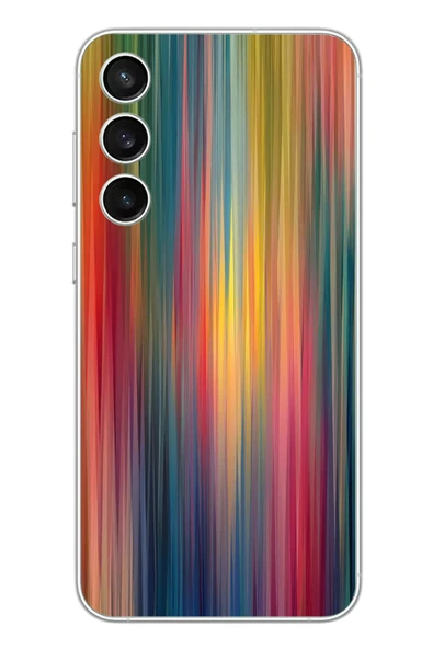 Le Balvo Samsung Galaxy S23 Fe Uyumlu Gökkuşağı Karışımı Baskılı Silikon Kılıf ürün görseli 1