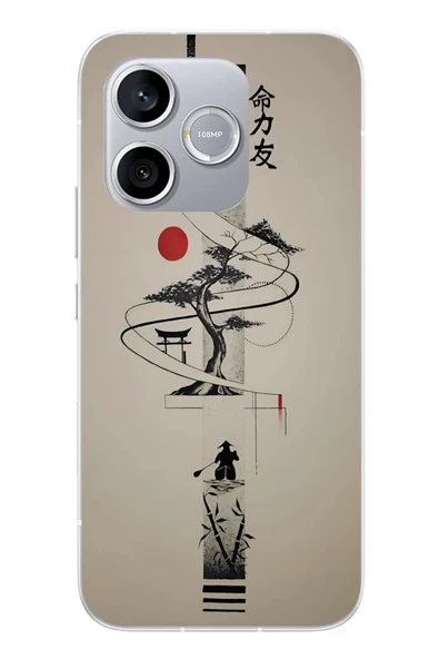 Le Balvo Honor 600 Lite Uyumlu Japon Felsefesi Baskılı Silikon Kılıf ürün görseli 1