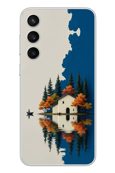 Le Balvo Samsung Galaxy S23 Fe Uyumlu Sonbahar Evi Baskılı Silikon Kılıf ürün görseli 1
