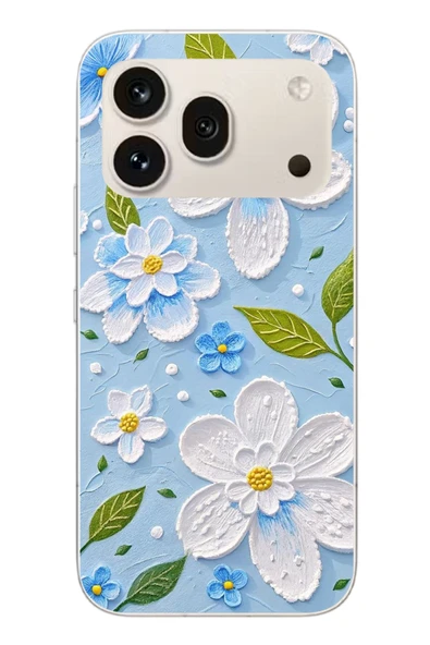 Le Balvo Honor 600 Pro Uyumlu Mavi Papatyalar Baskılı Silikon Kılıf ürün görseli 1