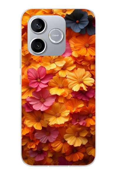 Le Balvo Honor 600 Lite Uyumlu Sarı Pembe Çiçekler Baskılı Silikon Kılıf ürün görseli 1