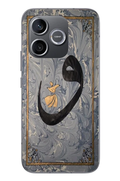 Le Balvo Honor 600 Uyumlu Vav Harfi Gri Baskılı Silikon Kılıf ürün görseli 1