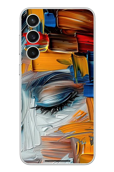 Le Balvo Samsung Galaxy S23 Fe Uyumlu Göz Boyama Fırçaları Baskılı Silikon Kılıf ürün görseli 1