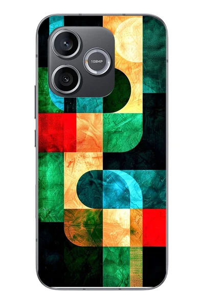 Le Balvo Honor 600 Uyumlu Modern Çizgiler Baskılı Silikon Kılıf ürün görseli 1