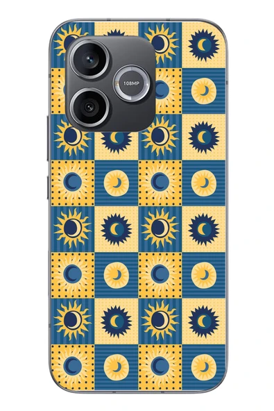 Le Balvo Honor 600 Uyumlu Damalı Papatyalar Baskılı Silikon Kılıf ürün görseli 1
