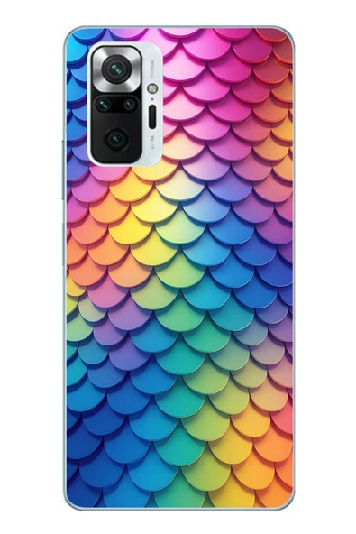 Le Balvo Redmi Note 10 Pro Uyumlu Gökkuşağı Renkleri Baskılı Silikon Kılıf ürün görseli 1