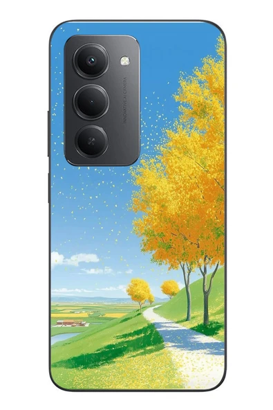 Le Balvo Redmi 15 Uyumlu Sarı Sonbahar Ağacı Baskılı Silikon Kılıf ürün görseli 1