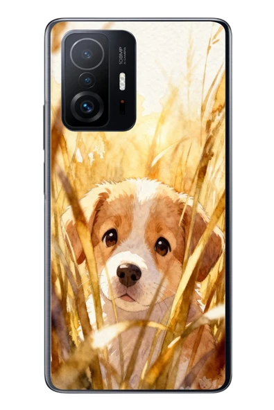 Le Balvo Xiaomi Mi 11 T-11 T Pro Uyumlu Golden Köpek Baskılı Silikon Kılıf ürün görseli 1