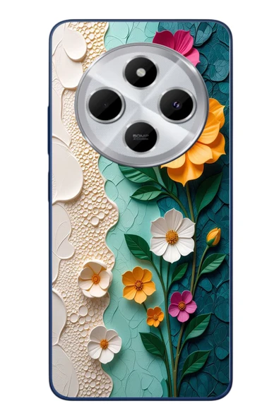 Le Balvo Redmi 14C Uyumlu Güzel Modern Çiçekler Baskılı Silikon Kılıf ürün görseli 1
