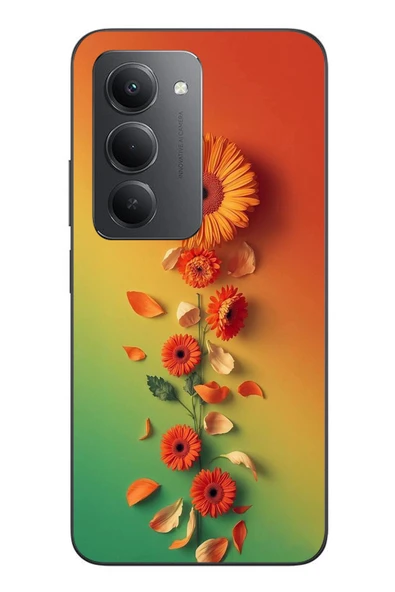 Le Balvo Redmi 15 Uyumlu Ayçiçeği Bükleleri Baskılı Silikon Kılıf ürün görseli 1