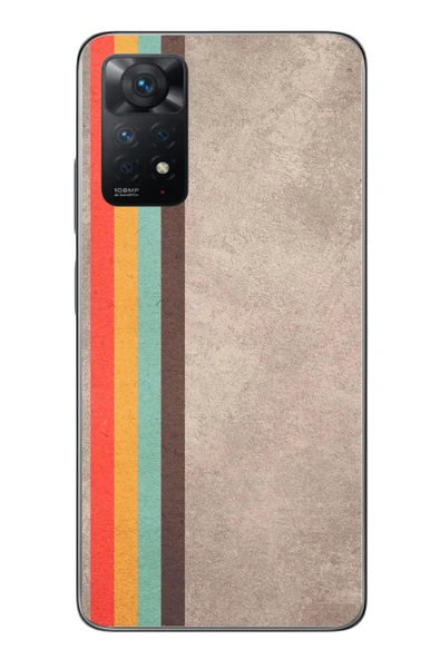 Le Balvo Redmi Note 11 Pro 4G Uyumlu Retro Gökkuşağı Baskılı Silikon Kılıf ürün görseli 1