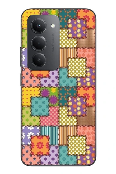 Le Balvo Redmi 15 Uyumlu Kare Motifleri Baskılı Silikon Kılıf ürün görseli 1