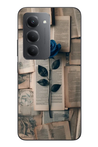 Le Balvo Redmi 15 Uyumlu Mor Gül Baskılı Silikon Kılıf ürün görseli 1