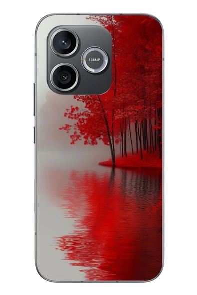 Le Balvo Honor 600 Uyumlu Sonbahar Gölü Baskılı Silikon Kılıf ürün görseli 1