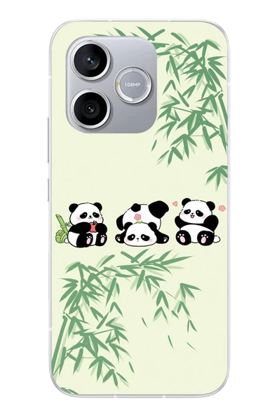 Le Balvo Honor 600 Lite Uyumlu Panda Ailesi Baskılı Silikon Kılıf ürün görseli 1