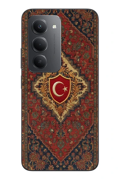 Le Balvo Redmi 15 Uyumlu Türkiye Bayraklı Halı Baskılı Silikon Kılıf ürün görseli 1