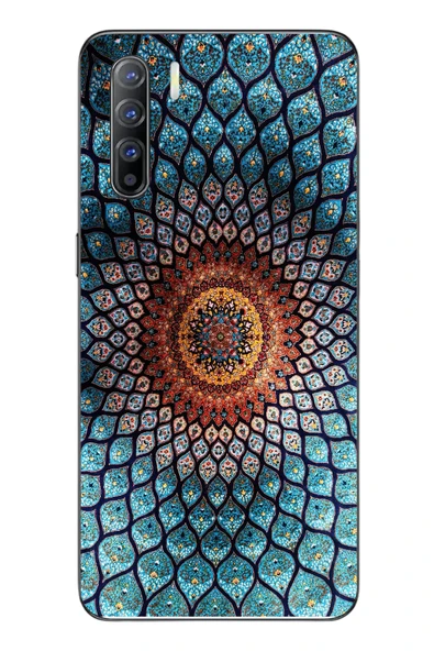 Le Balvo Oppo Reno 3 Uyumlu İran Dokuması Baskılı Silikon Kılıf ürün görseli 1