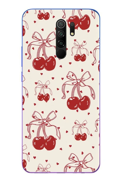 Le Balvo Redmi 9 Uyumlu Kiraz Bukleleri Baskılı Silikon Kılıf ürün görseli 1