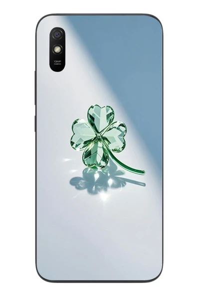 Le Balvo Redmi 9A Uyumlu Yeşil Yonca Baskılı Silikon Kılıf ürün görseli 1