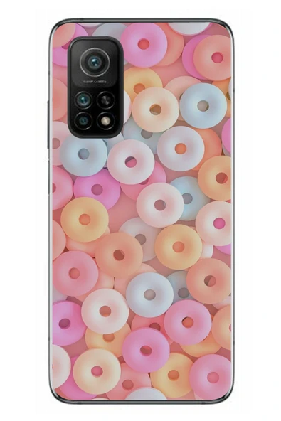 Le Balvo Xiaomi Mi 10 T Uyumlu Renkli Yuvarlak Şekerler Baskılı Silikon Kılıf ürün görseli 1