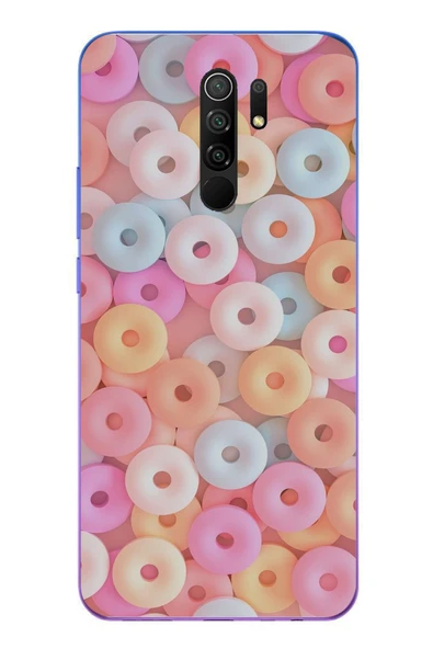 Le Balvo Redmi 9 Uyumlu Renkli Yuvarlak Şekerler Baskılı Silikon Kılıf ürün görseli 1