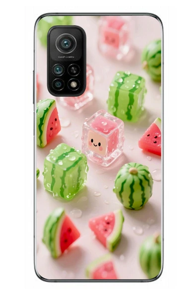 Le Balvo Xiaomi Mi 10 T Uyumlu Buzlu Karpuz Baskılı Silikon Kılıf ürün görseli 1