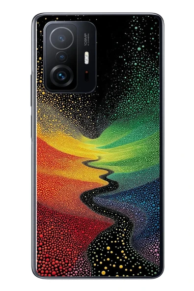 Le Balvo Xiaomi Mi 11 T-11 T Pro Uyumlu Renkli Yollar Baskılı Silikon Kılıf ürün görseli 1