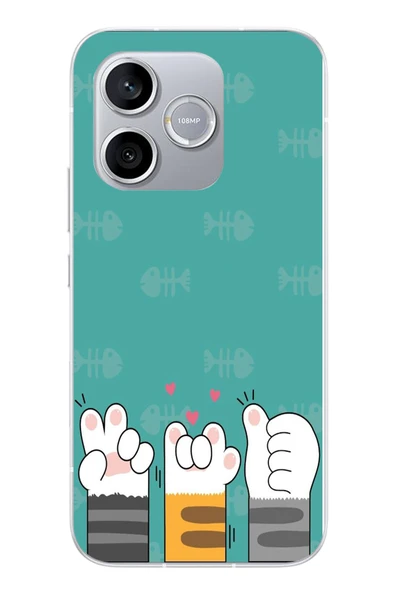 Le Balvo Honor 600 Lite Uyumlu Kedi Patileri Baskılı Silikon Kılıf ürün görseli 1