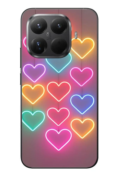 Le Balvo Xiaomi Mi 15T Pro Uyumlu Neon Kalpler Baskılı Silikon Kılıf ürün görseli 1