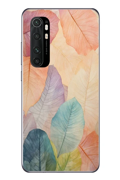 Le Balvo Xiaomi Mi 10 Lite Uyumlu Hafif Yapraklar Baskılı Silikon Kılıf ürün görseli 1