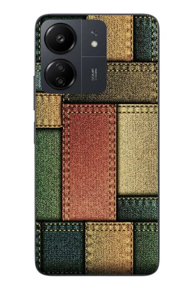 Le Balvo Redmi 13C Uyumlu Kot Cepleri Baskılı Silikon Kılıf ürün görseli 1