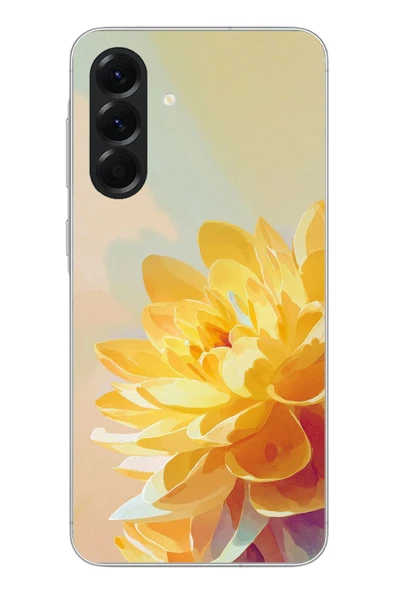 Le Balvo Samsung Galaxy A56 Uyumlu Sarı Çiçek Baskılı Silikon Kılıf ürün görseli 1