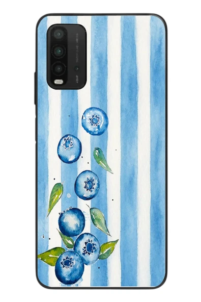 Le Balvo Redmi 9T Uyumlu Yaban Mersinleri Baskılı Silikon Kılıf ürün görseli 1