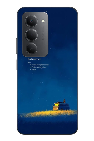 Le Balvo Redmi 15 Uyumlu İnternet Yok Baskılı Silikon Kılıf ürün görseli 1