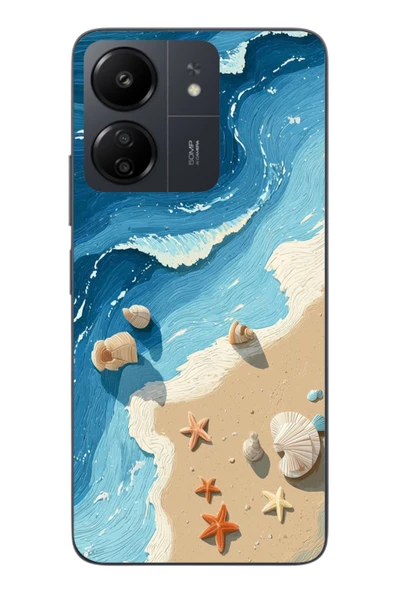 Le Balvo Redmi 13C Uyumlu Deniz Yıldızı Tatilde Baskılı Silikon Kılıf ürün görseli 1