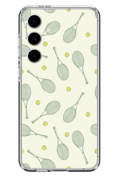 Le Balvo Samsung Galaxy S24 FE Uyumlu Tenis Raketleri Baskılı Silikon Kılıf ürün görseli 1