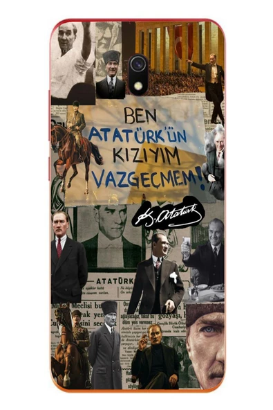 Le Balvo Redmi 8A Uyumlu Ben Atatürk Kızıyım Baskılı Silikon Kılıf ürün görseli 1