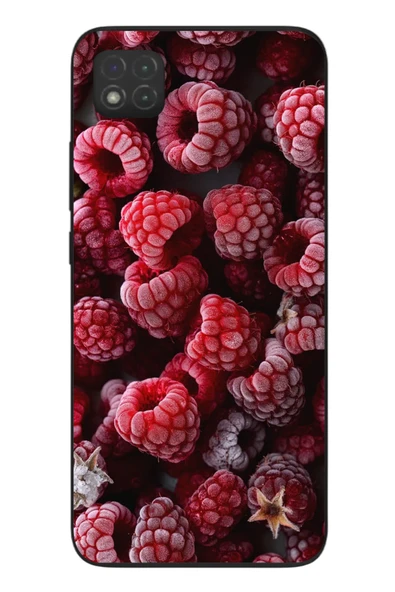 Le Balvo Redmi 9C Uyumlu Ahududu Frambuaz Baskılı Silikon Kılıf ürün görseli 1