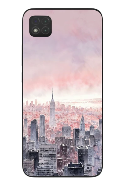 Le Balvo Redmi 9C Uyumlu Gökdelenler Baskılı Silikon Kılıf ürün görseli 1