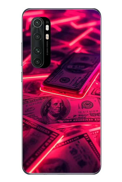 Le Balvo Xiaomi Mi 10 Lite Uyumlu Kızıl Dolarlar Baskılı Silikon Kılıf ürün görseli 1