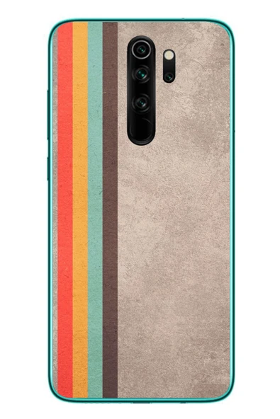 Le Balvo Redmi Note 8 Pro Uyumlu Retro Gökkuşağı Baskılı Silikon Kılıf ürün görseli 1