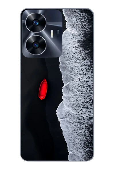 Le Balvo Realme C55 Uyumlu Kırmızı Tekne Yalnız Baskılı Silikon Kılıf ürün görseli 1