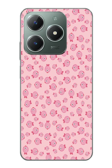 Le Balvo Realme C61 Uyumlu Pembe Balıklar Baskılı Silikon Kılıf ürün görseli 1