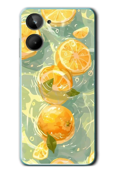 Le Balvo Realme 10 4G Uyumlu Limonlar Pastel Baskılı Silikon Kılıf ürün görseli 1