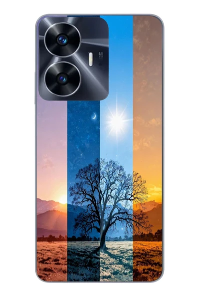 Le Balvo Realme C55 Uyumlu Gündoğumu Mevsimi Baskılı Silikon Kılıf ürün görseli 1